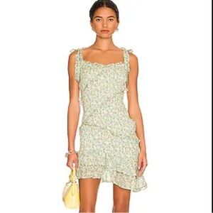 ASTR The Label Eastwick Dress NWOT – Yellow Green Floral, Boho Chic Cottagecore